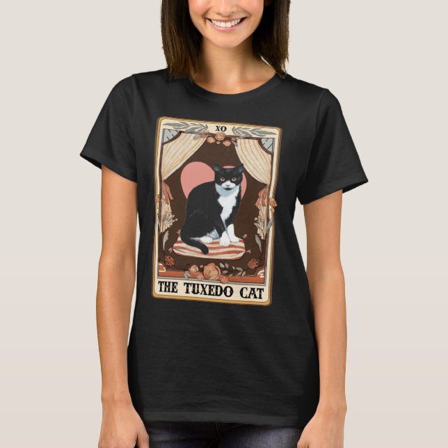 Camiseta The Tuxedo Cat Tarot Card Tuxedo Cat Tuxedo Mom Ca (Anverso)