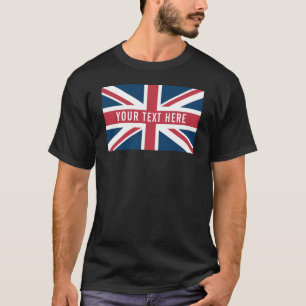 Camiseta The Union Jack Bandera Británica Hombres Negro