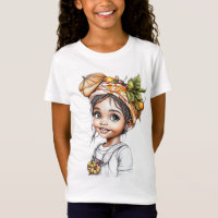 The unique T-shirt depicts a beautiful girl