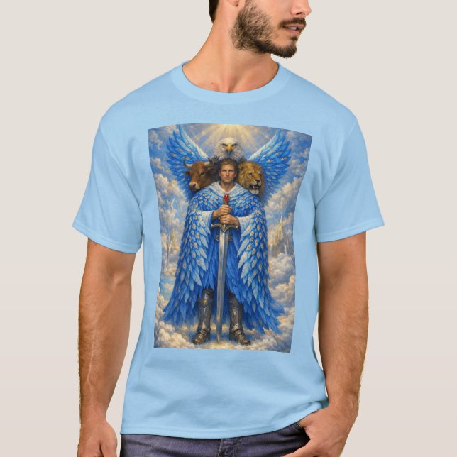 Camiseta The vision of Ezekiel, the 4 living creatures (Anverso)