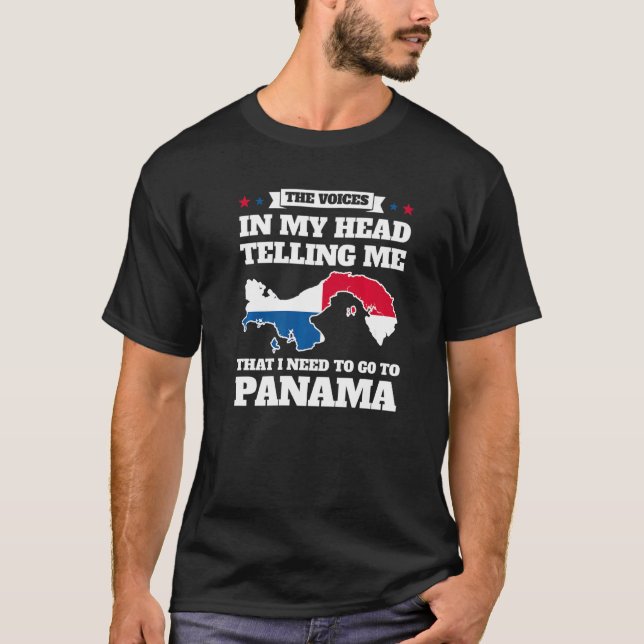 Camiseta the voice in head telling me Panama Panama Panamia (Anverso)