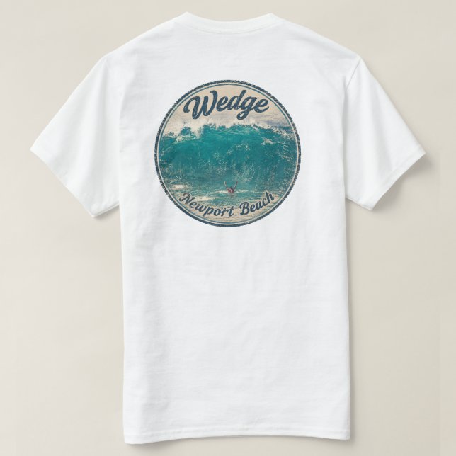 Camiseta The Wedge, Newport Beach, CA   (Reverso del diseño)