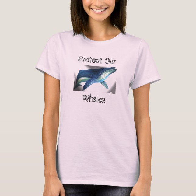 Camiseta the whale, Protect Our, Whales (Anverso)