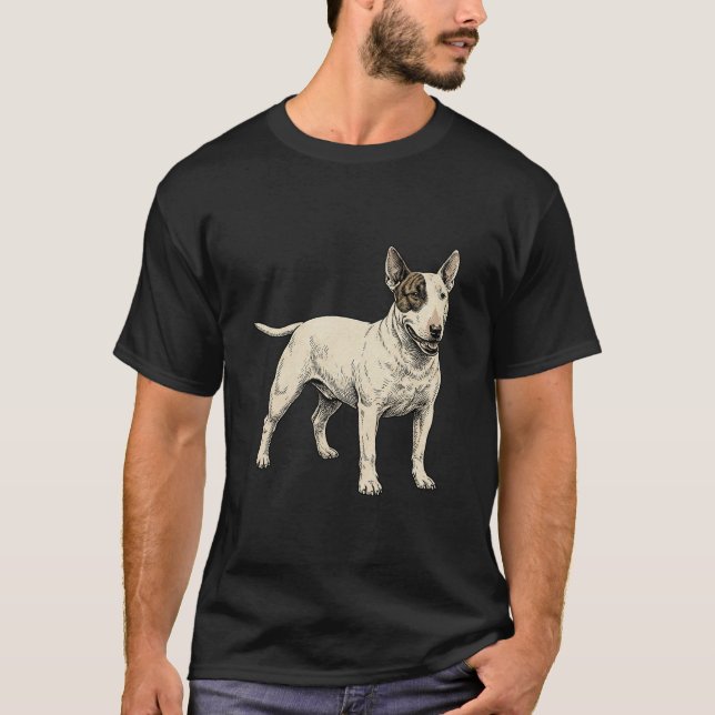 Camiseta The White Cavalier: Distinctive Bull Terrier (Anverso)
