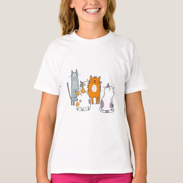 Camiseta The Whole Crew Funny Cat Squad Tee (Anverso)