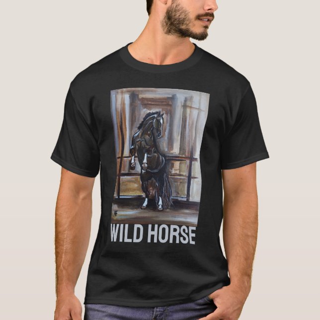 Camiseta The Wild Horse Painting by Alfred Fox (Anverso)