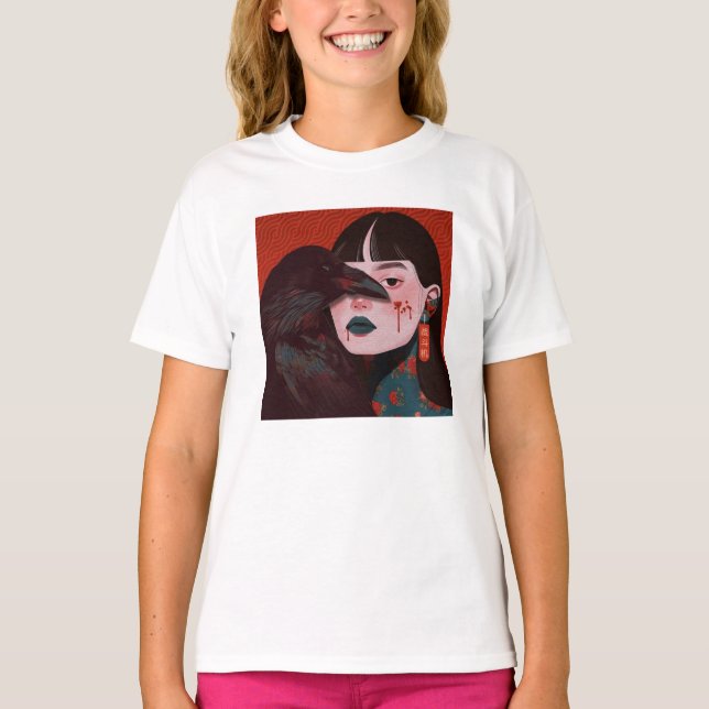 Camiseta The woman and the crow (Anverso)