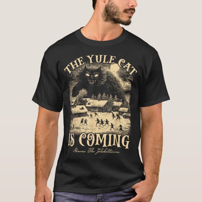 Camiseta The Yule Cat Is Coming Gothic Christmas Winter Sol (Anverso)