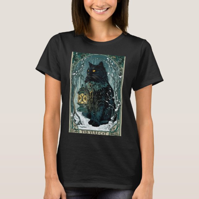 Camiseta The Yule Cat Tarot Card Icelandic Folklore Christm (Anverso)