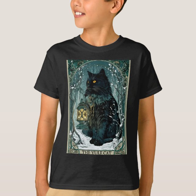 Camiseta The Yule Cat Tarot Card Icelandic Folklore Christm (Anverso)