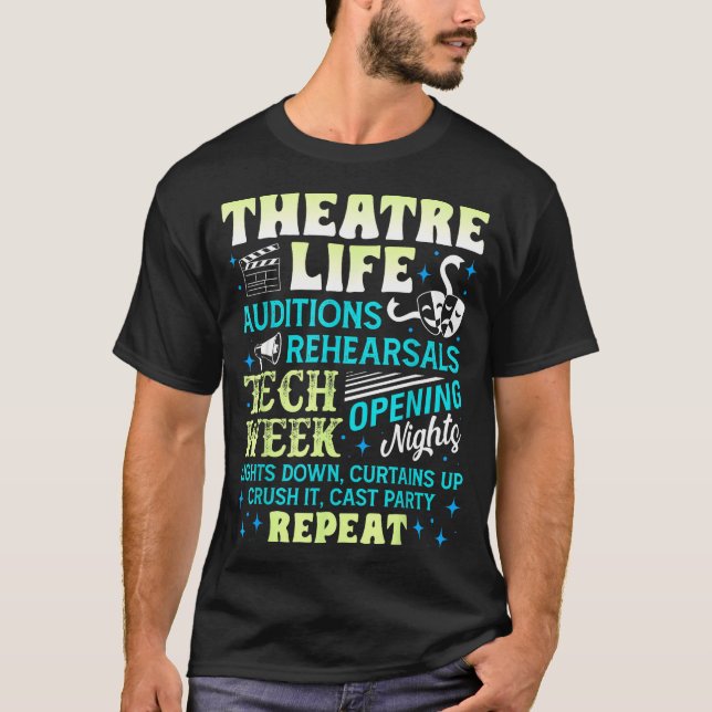 Camiseta Theatre Nerd Actor Funny Musical Theater Geek Thes (Anverso)