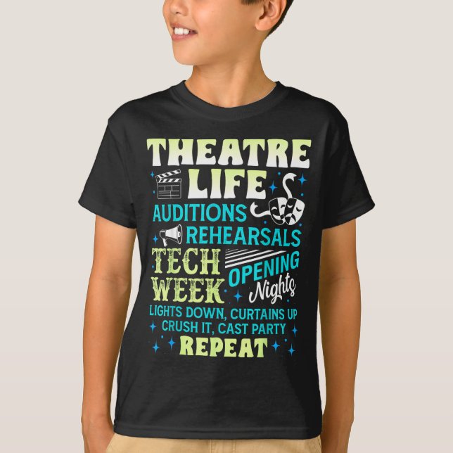 Camiseta Theatre Nerd Actor Funny Musical Theater Geek Thes (Anverso)