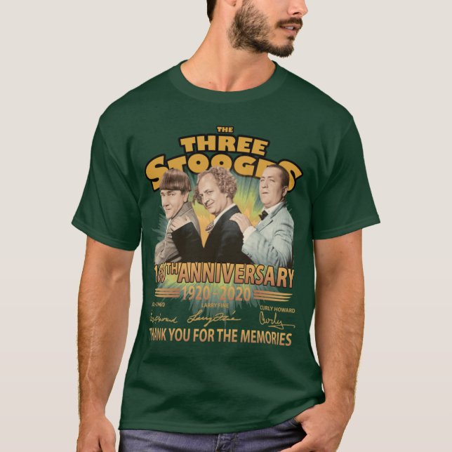 Camiseta Thehree Stooges 100th Anniversary 1920 2020 Signat (Anverso)