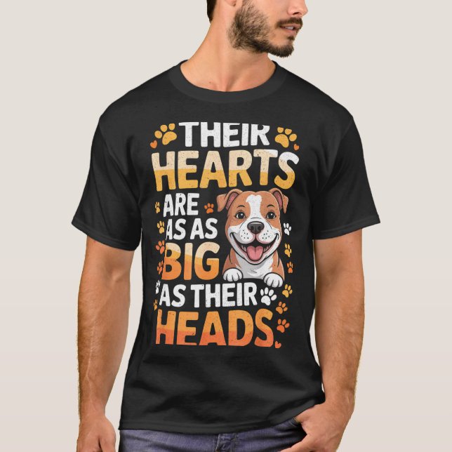 Camiseta Their Hearts Are As Big As Their Heads - Tbull Dog (Anverso)