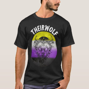Camiseta Theirwolf Bandera No binaria LGBTQ Genderqueer Non
