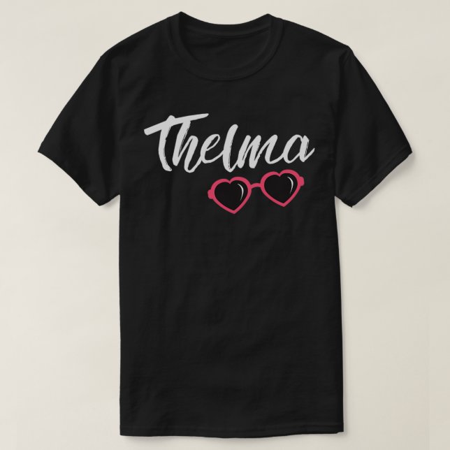 Camiseta Thelma  Pink Glasses Cute Matching Best Friends  (Diseño del anverso)