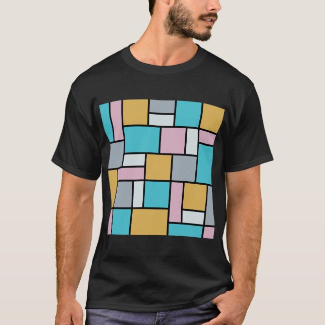 Camiseta Theo Van Doesburg - Composición 17 - Arte mondrino (Anverso)