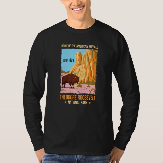 Camiseta Theodore Roosevelt North Dakota Parque Nacional de (Anverso)