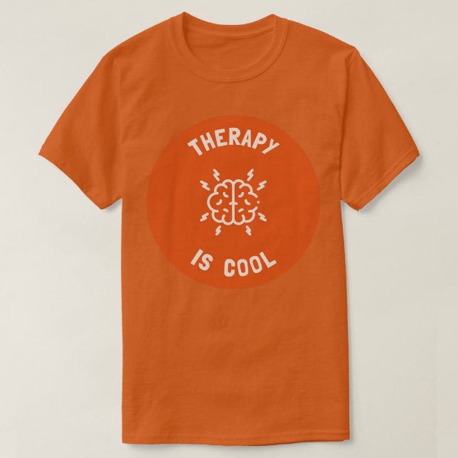 Camiseta Therapy Is Cool Mental Health Awareness (Diseño del anverso)
