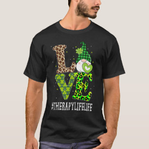 Camiseta Therapy Life Love St Patricks Day Gnome Leopard 1