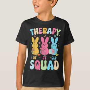 Camiseta Therapy Squad Easter Day Slp Ot Bunny Eggs Ther