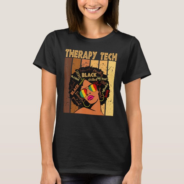 Camiseta Therapy Tech Afro African American Black History M (Anverso)