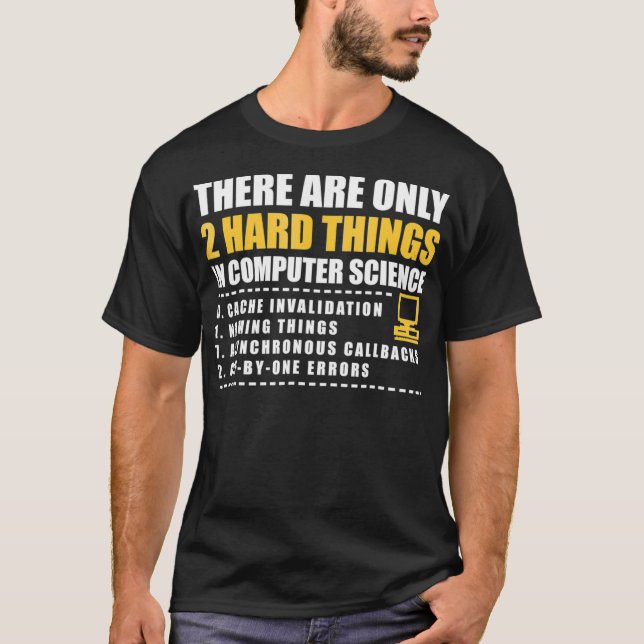 Camiseta There are only 2 hard things in computer science s (Anverso)