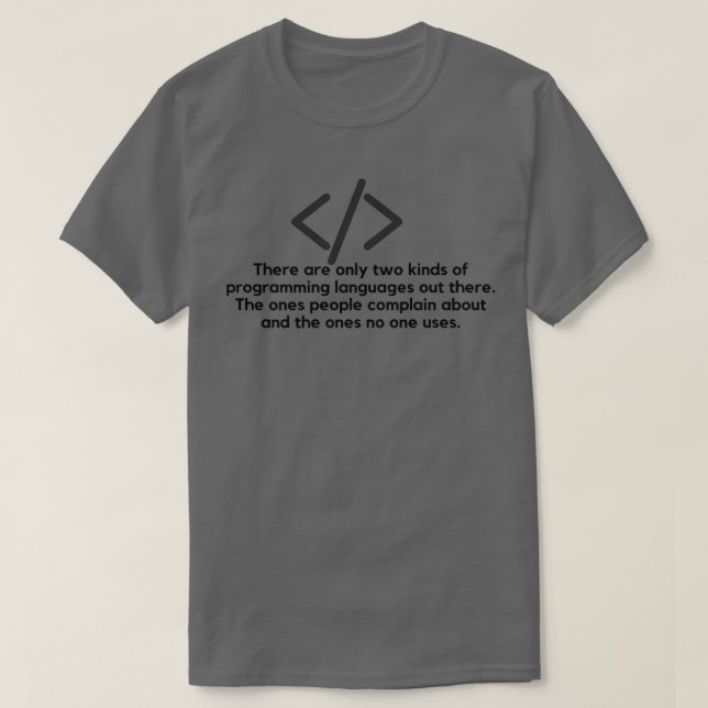 Camiseta There are only two kinds of programming languages  (Diseño del anverso)
