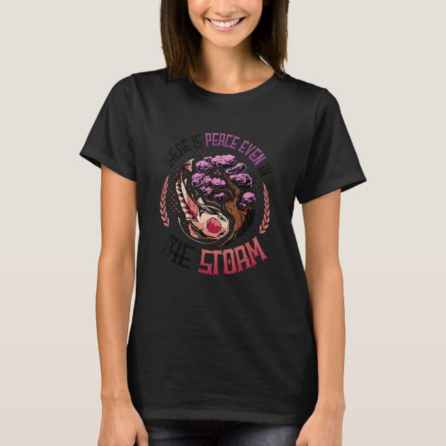 Camiseta There Is Peace Even In The Storm Japanese Koi Bons (Anverso)
