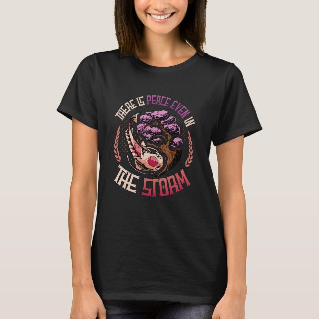 Camiseta There Is Peace Even In The Storm Japanese Koi Bons (Anverso)