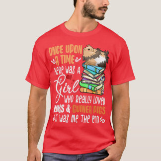 Camiseta There Was A Girl Who Loved Books Guinea Pigs Book