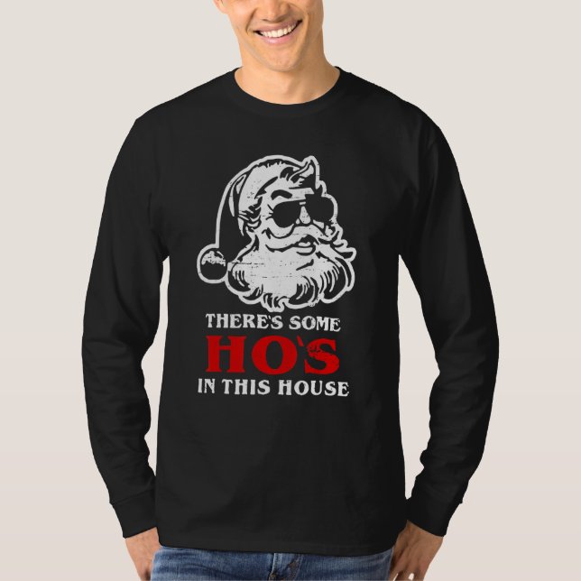 Camiseta There's Some Hos In This House Retro Santa Claus C (Anverso)