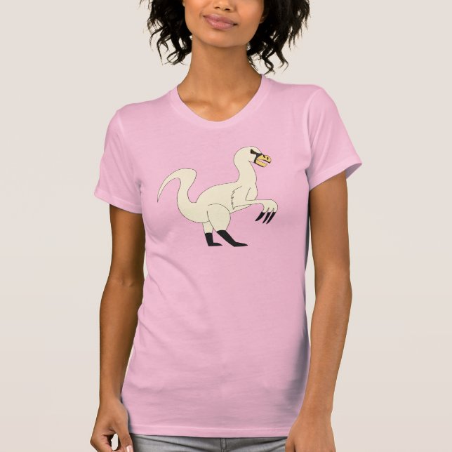 Camiseta Therizinosaurus Dino Adult Pink Prehistoric (Anverso)