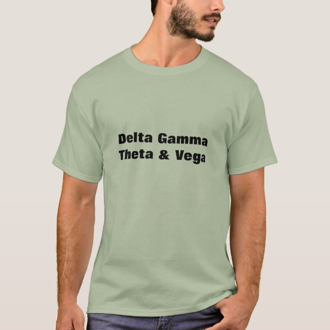 Camiseta Theta gamma y Vega T cómodo del delta (Anverso)