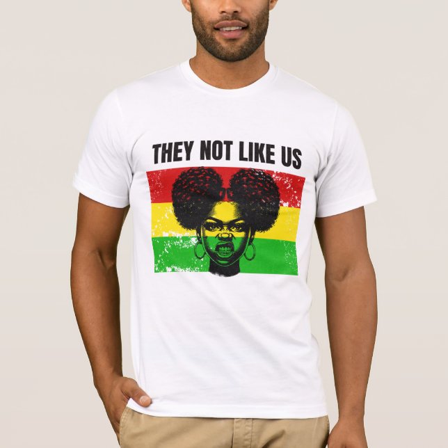 Camiseta They Not Like Us AfroWoman Black History Supporter (Anverso)