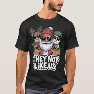 Camiseta They Not Like Us Funny Hip Hop Santa Christmas