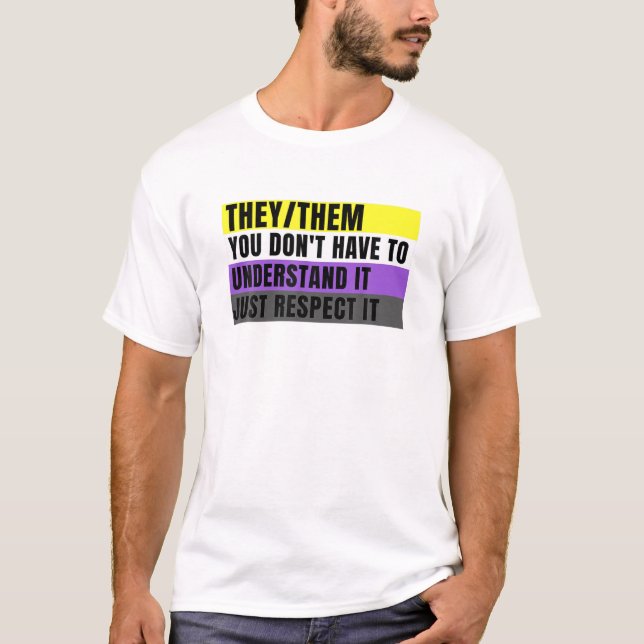 Camiseta They Them Preferred Pronouns Gender Fluid Nonbinar (Anverso)