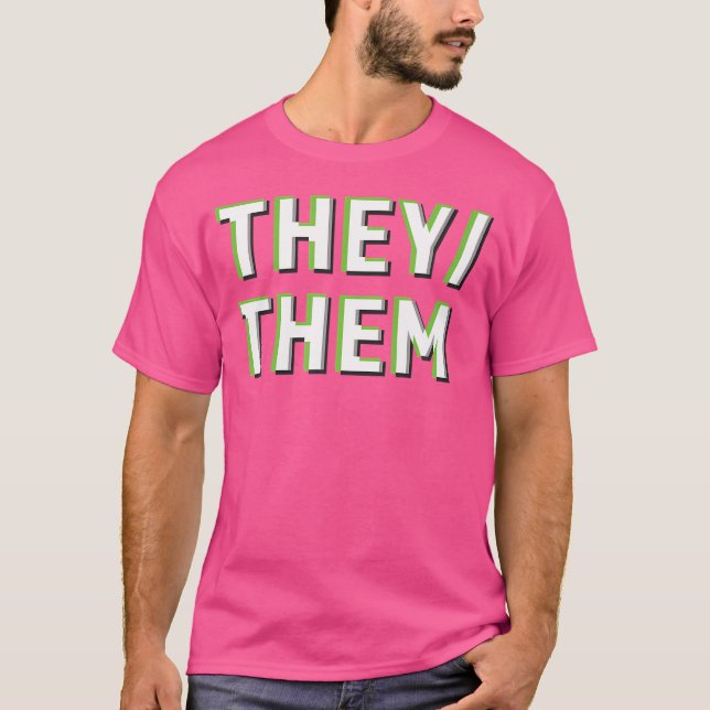 Camiseta They Them Pronouns Agender Non Binary Lgbtq Optica (Anverso)