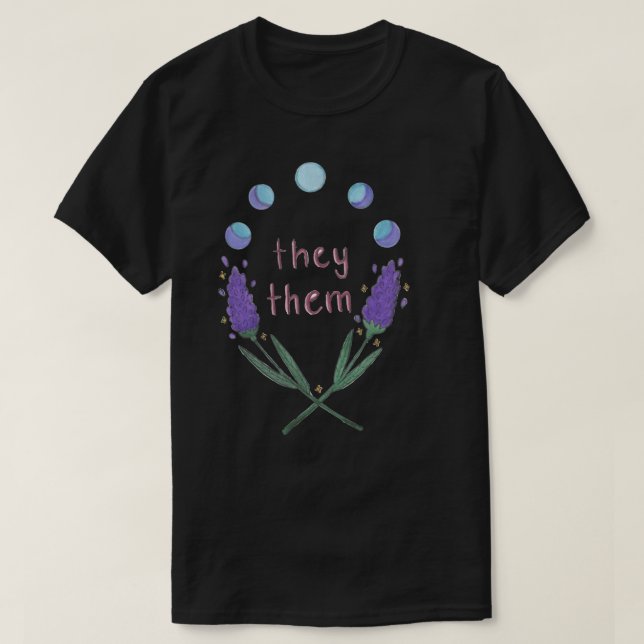 Camiseta they them pronouns Sticker (Diseño del anverso)