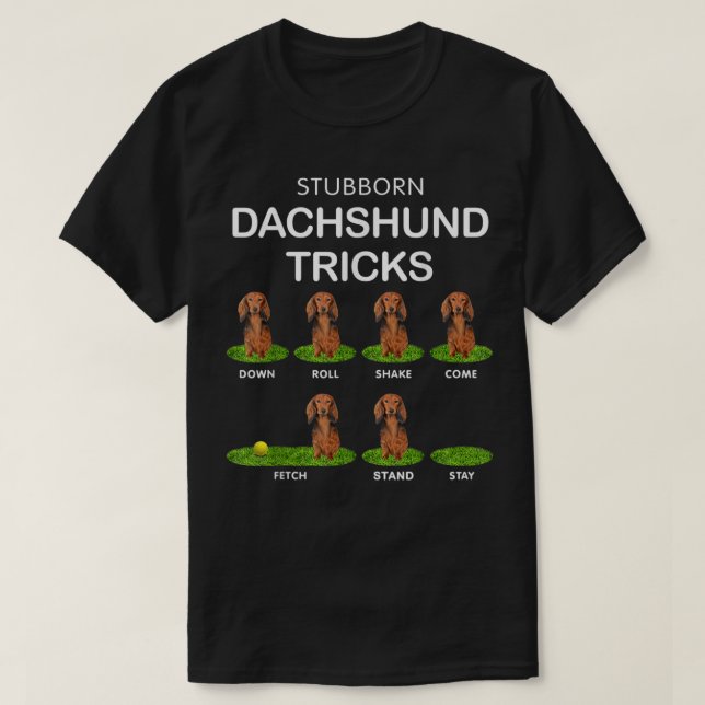 Camiseta Thick Headed Dog - Funny Long Hair Dachshund for C (Diseño del anverso)