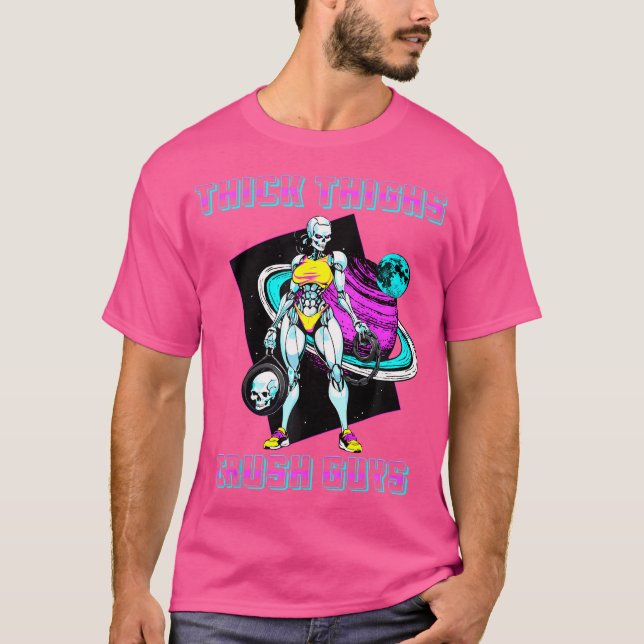 Camiseta Thick Thighs Crush Chicos Hombres Construcción de  (Anverso)