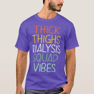 Camiseta Thick Thighs Dialysis Vibes Cuadrados Curvy Retro