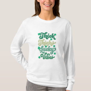 Camiseta Thick Thighs Lucky Vibes