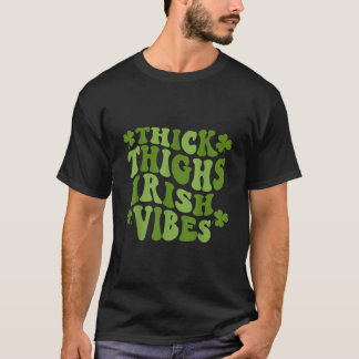 Camiseta Thick Thighs Vibes Irlandés Vibes Vintage Shamrock