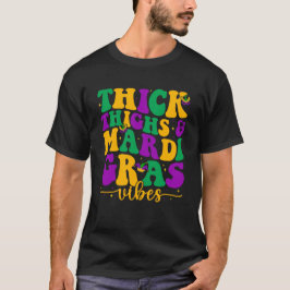 Camiseta Thick Thighs y Mardi Gras Vibes Funny Mardi Gras
