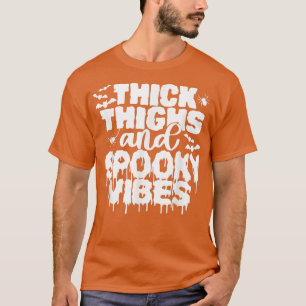 Camiseta Thick Thighs y Spooky Vibes Funny Cute Halloween
