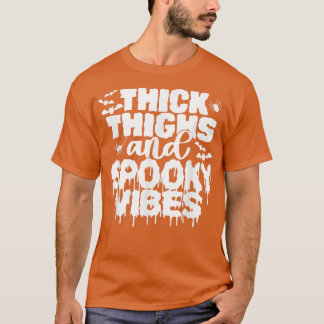 Camiseta Thick Thighs y Spooky Vibes Funny Cute Halloween