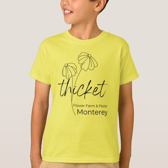 Camiseta Thicket Monterey Florist Kids Tee Black Print (Anverso)