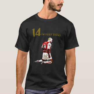 Camiseta Thierry henry 14 sobre rojo oscuro