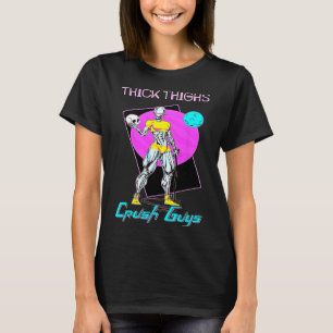 Camiseta Thiick Thighs Crush Hombres Halterofilia Bodybuild